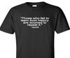 Winston Churchill Quote Learn History Doomed Repeat It Black Cotton T-Shirt