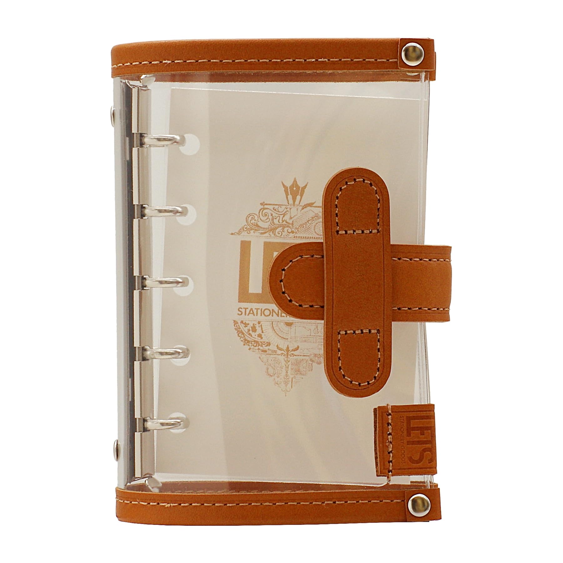 

LETS STATIONERY GOODS Clear System Notebook Mini 5 [Natural]