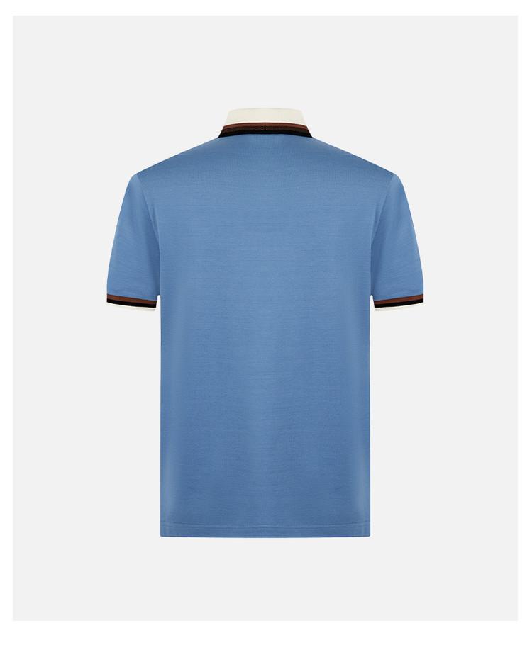Brand Logo Striped Contrasting Spring and Summer Casual and Comfortable Men's Short Sleeved Polo Shirt