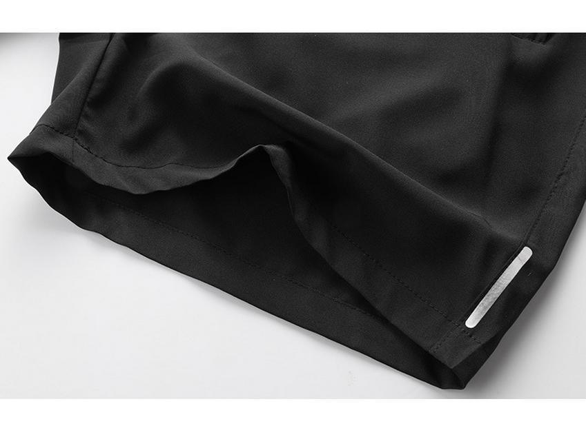 מכנסי ריצה קיציים לגברים במידות גדולות, מתייבשים במהירות, מבד משי קרח