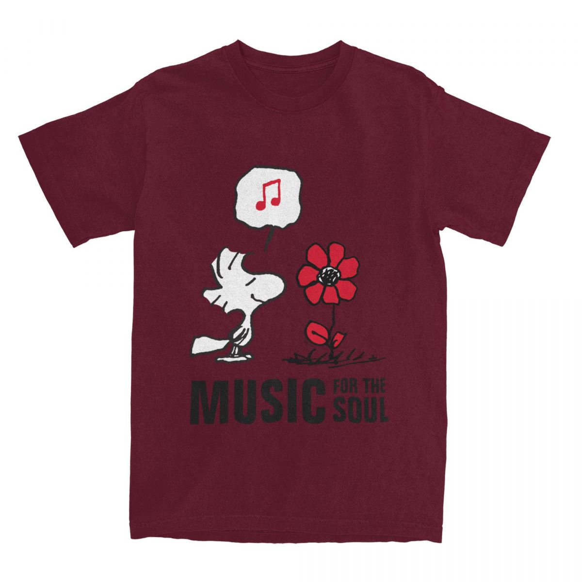 

Вудсток Нюхая Цветы Футболки Мерч Мужские Женские 100% Хлопок Винтажная Футболка С Коротким Рукавом Одежда Взрослая XXXXXL бордовый