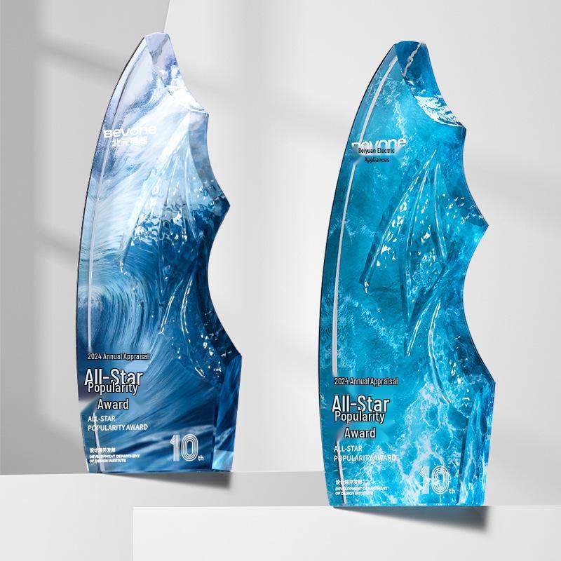 Trophée en Cristal Haut de Gamme pour la Récompense de l'Employé Exceptionnel lors de la Réunion Annuelle