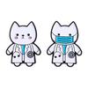 Spille smaltate Gatti Carini Dottore Gattino Cartone Animato Che Indossa Camice da Medico e Stetoscopio Spilla Dottore Animali Distintivo da Reverto Gioielli Regali