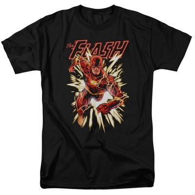 26 The Flash Glow T Shirt Licensed Comic Book Tee Black Unisex T-Shirt
