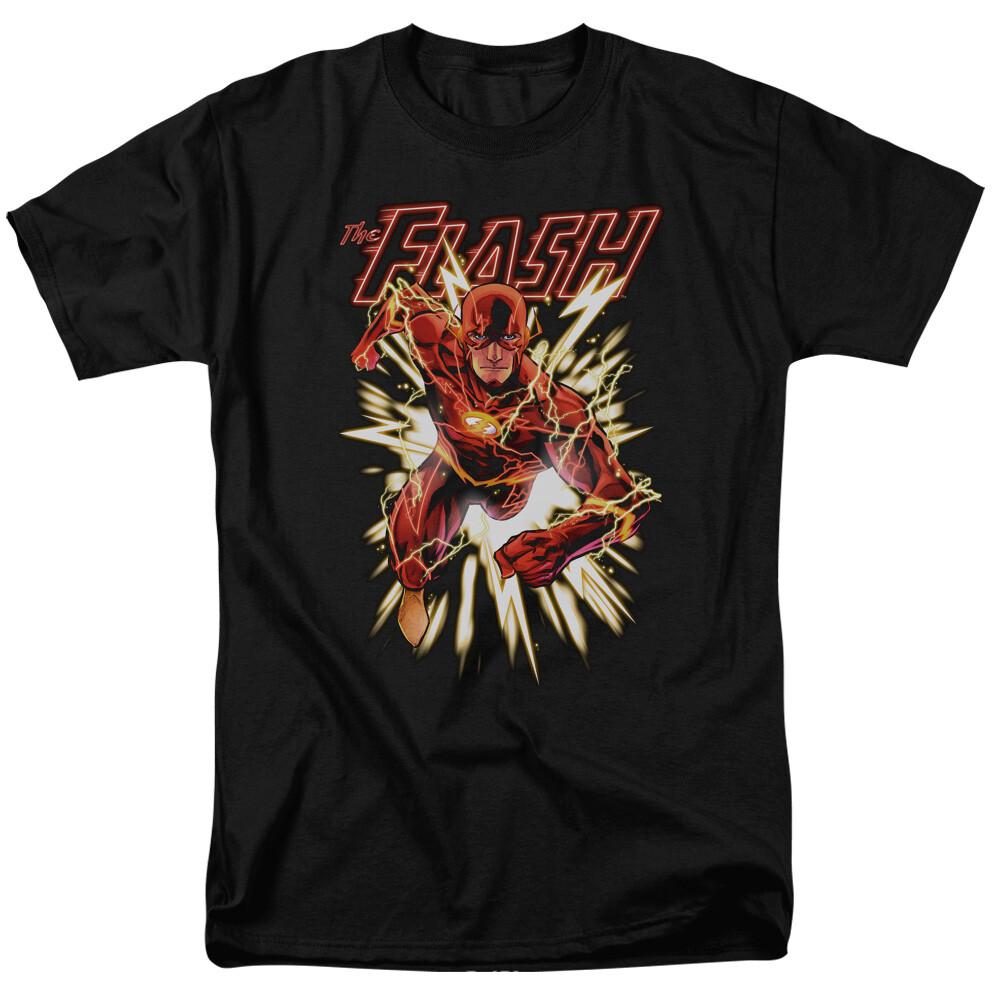 The Flash Glow T Shirt Licensed Comic Book Tee Black XL