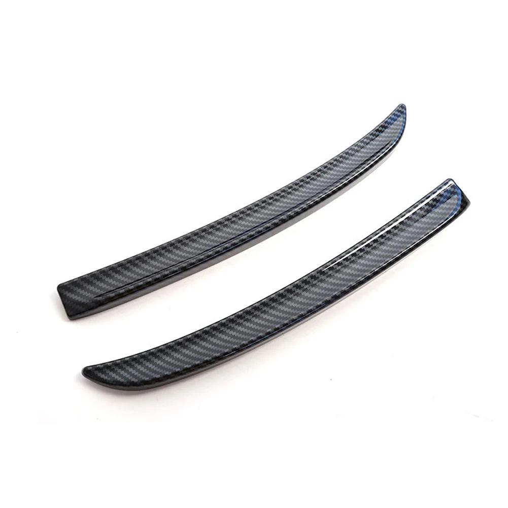2PCS Rear Spoiler Extension Lip Fins for Mini Cooper F56 F55 2014+ S /JCW Spoiler Red Carbon Fiber Black Color Auto Part Styling