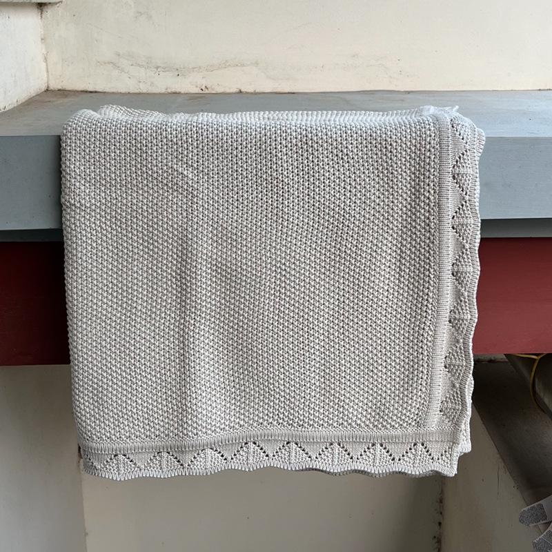 Nordic Baby Cotton Knit Yarn Swaddle and Stroller Blanket