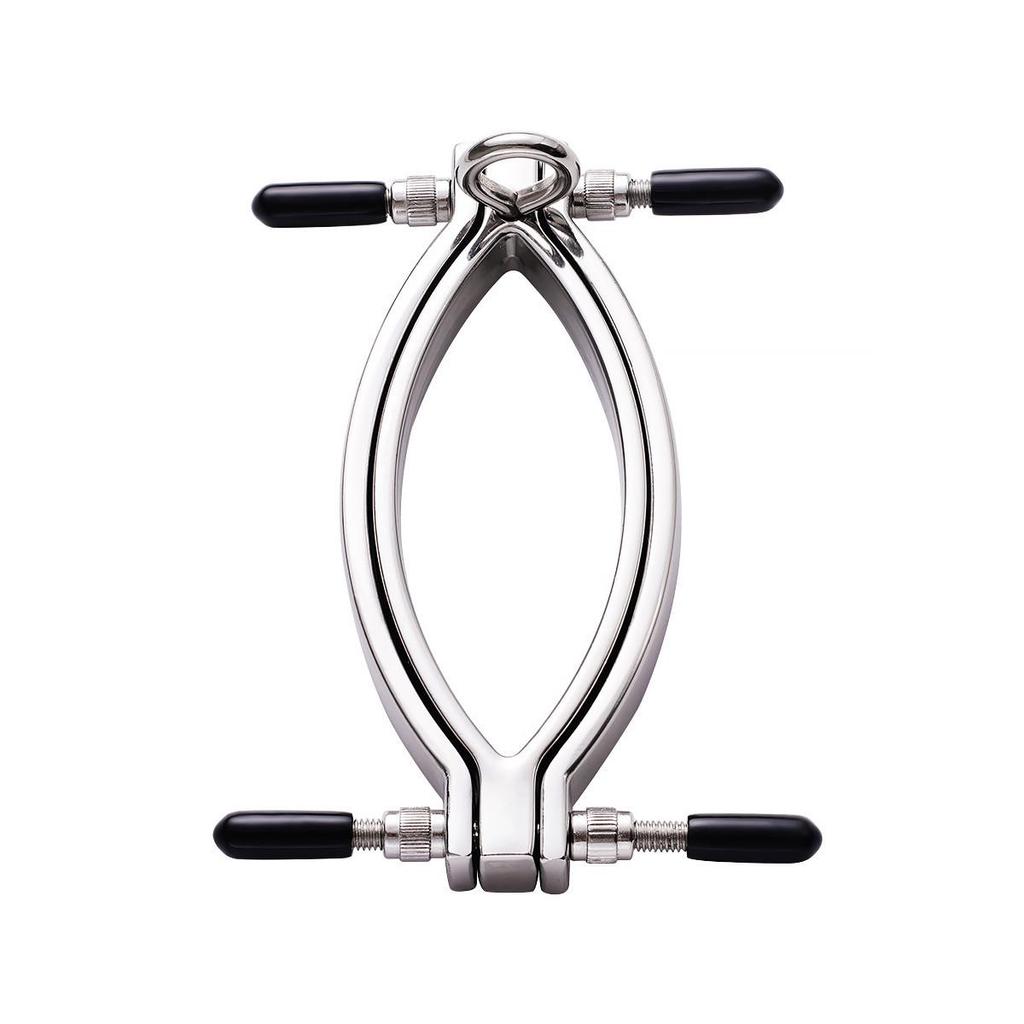 Silver Metal Labia Clamps with Iron Chain for Clitoral Stimulation