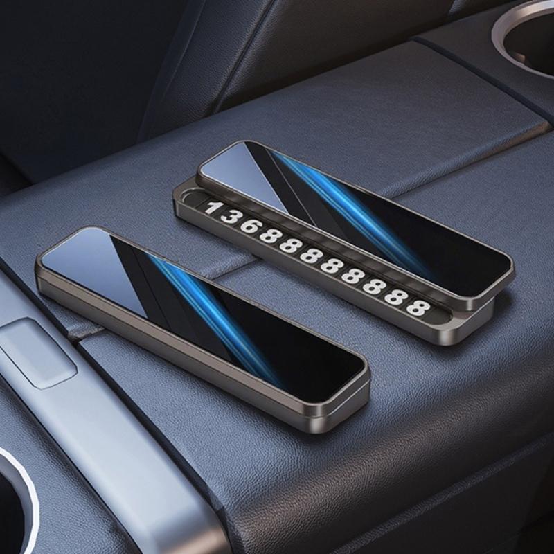 Accessorio Auto Adesivo Targa Parcheggio Temporaneo per Auto Cruscotto Auto Targa Numero di Telefono Targa Nascondi Numero di Telefono