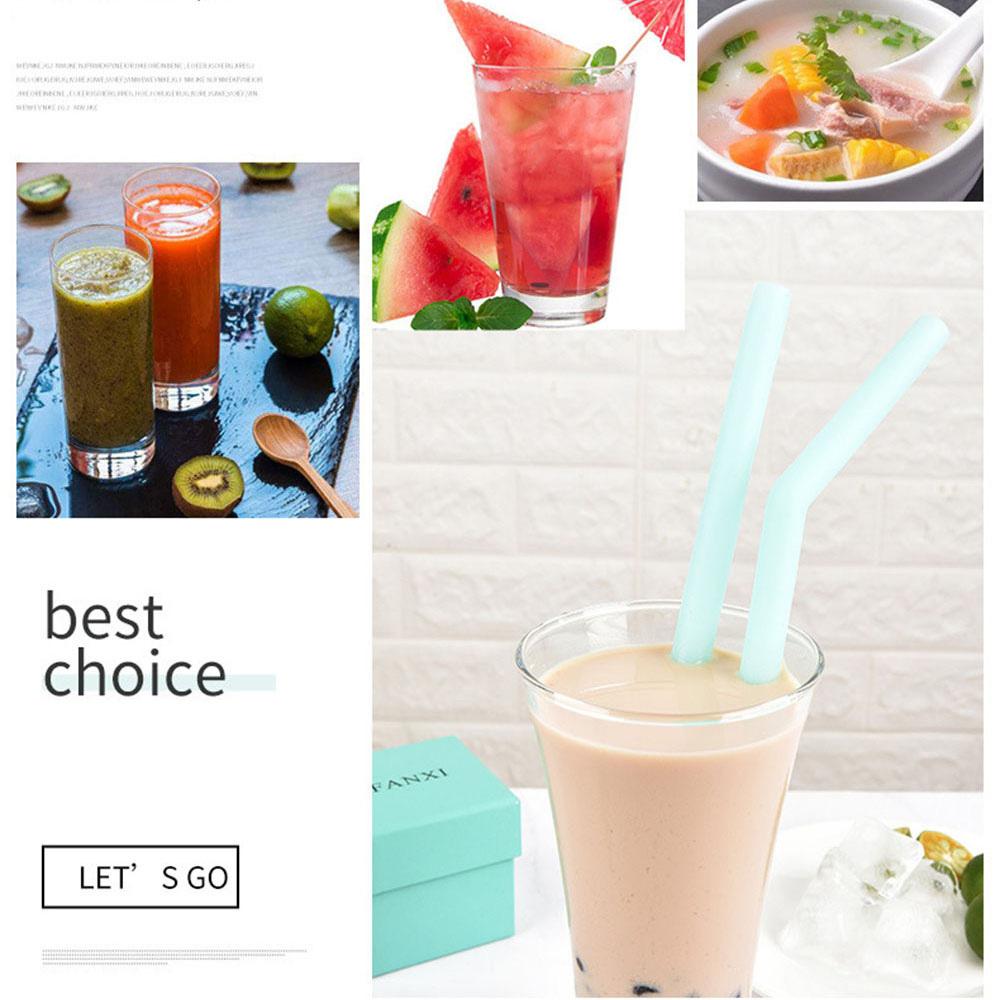 Silicone For Birthday Wedding Tea Milkshake Party Supplies Tableware Drinking Straws Bar Tool