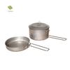 Hot Sale Factory Direct Ultra-light Titanium Pot Outdoor with Lid Pot Saucer Set with Handle