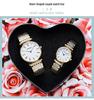 Sanda Trendy Diamond Roman Numeral Couple Watches - Steel Band, Waterproof Women's Wristwatch