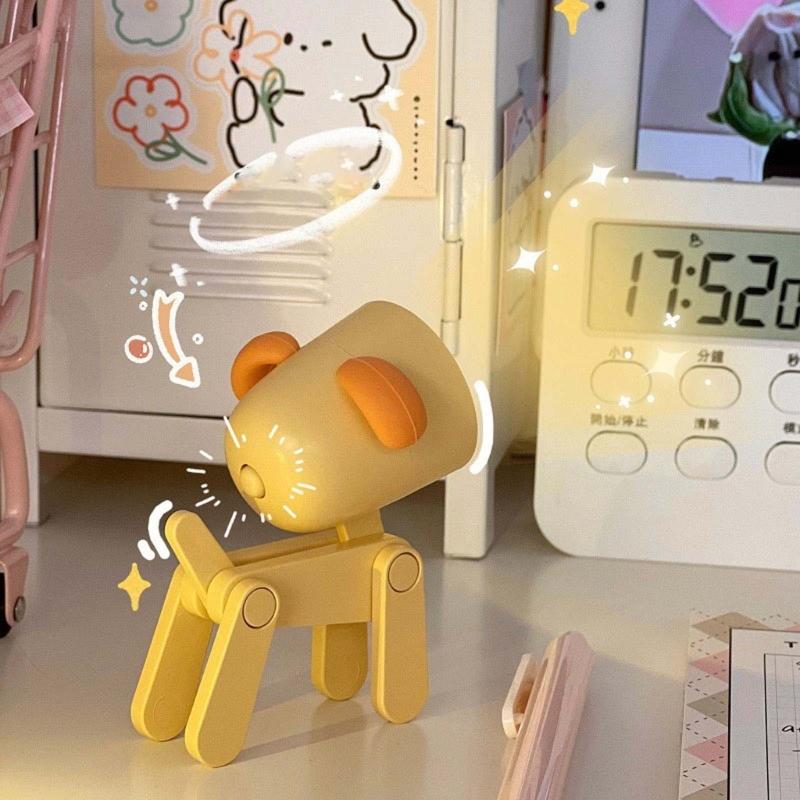 Mini Puppy Desk Lamp for Night Reading Deer Night Light Table Lamp Cute Table Pet Puppy for Baby Girl Women