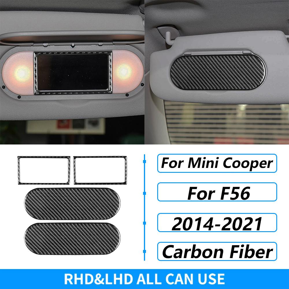 For Mini Cooper F56 2014-2021 Carbon Fiber Central Console Wheel Speedometer Air Outlet Panel Trim Set Car Accessories Sticker