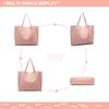 (Pink) Miss Lulu Women's PU Leather Soft Pebbled Handbag