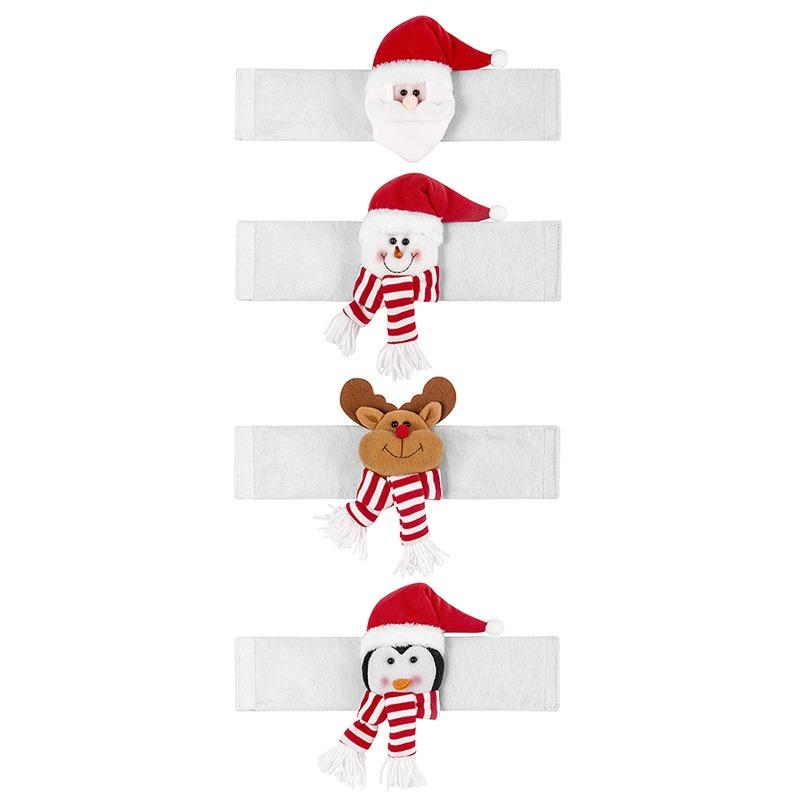 Christmas Cartoon Curtain Clasp Penguin Santa Claus Snowman Elk Curtain Holder Xmas Decor For Home Xmas Curtain Accessories