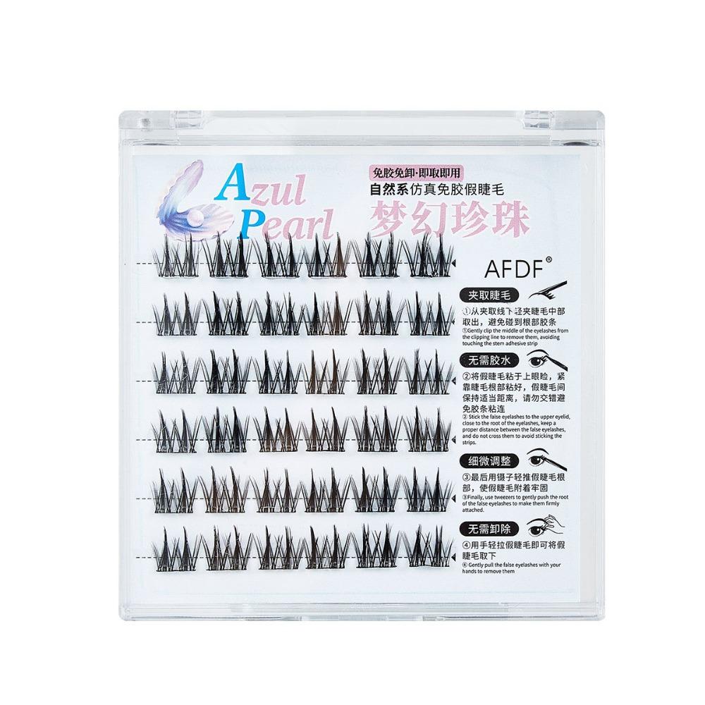 DIY Self-adhesive False Eyelashes Clusters Segmented Eyelashes Bundles Glue-Free Fake Lashes  Party