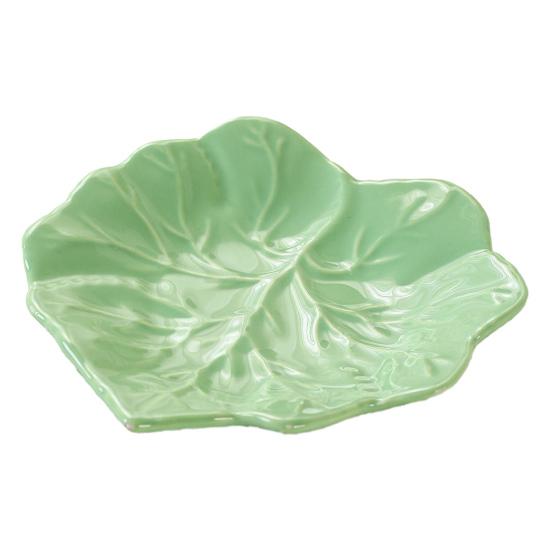 

Ceramic Leaf-Shaped Spoon Rest Versatile Utensil Holder Condiment Dish Jewelry Storage Tray Practical Kitchen Utensil Rest зелёный