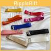 Stylish Korean Candy Color Canvas Double Ring Buckle Long Waist Belt For Men And Women