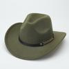 Simple Felt Big Eave Hat Trendy European and American New Woolen Hat British Style Classic Jazz Hat Top Hat