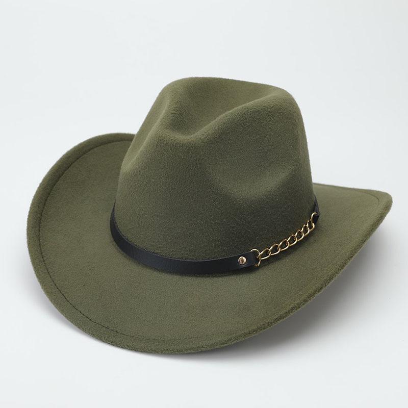 Simple Felt Big Eave Hat Trendy European and American New Woolen Hat British Style Classic Jazz Hat Top Hat