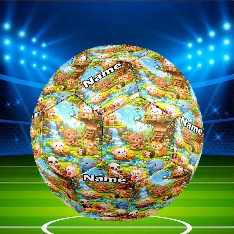Custom Name Personalized Masha and The Bear-A Print Size 5 Soccer Ball Training & Match Football, for Team, Kicking, Gift for Football Enthusiasts