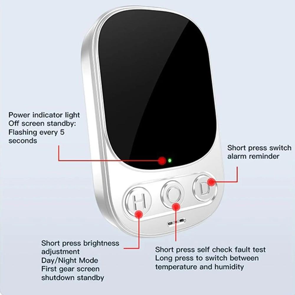 Large Screen Carbon Monoxide Detector Real Time Monitoring CO Monitor CO Monoxide Alarm Travel