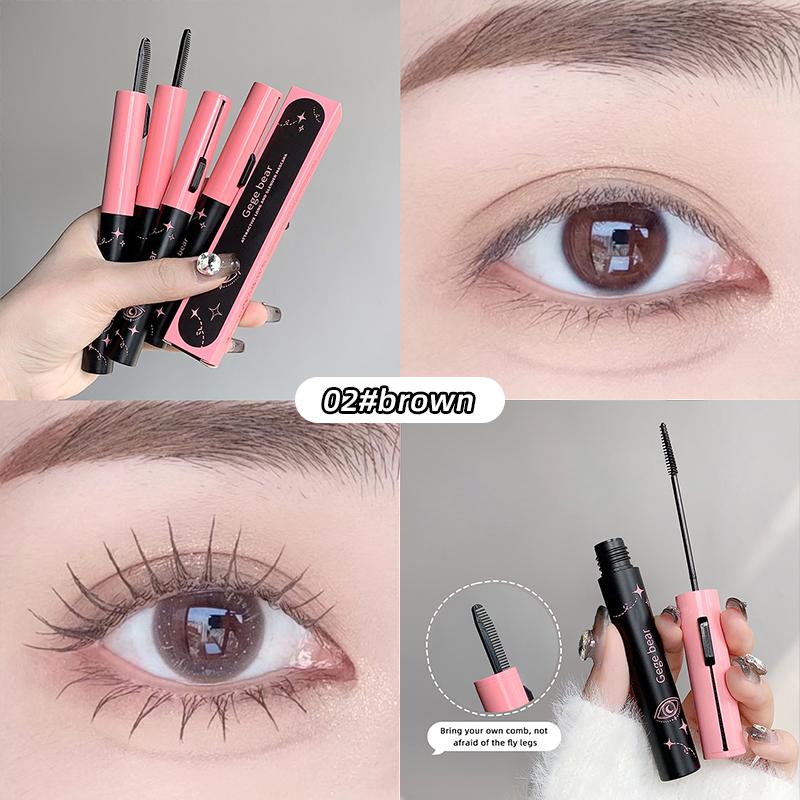 Natural Fiber Lengthening Mascara Silky Creamy Eyelash Waterproof Super Long Lasting Quick Dry Thick Curling Mascara