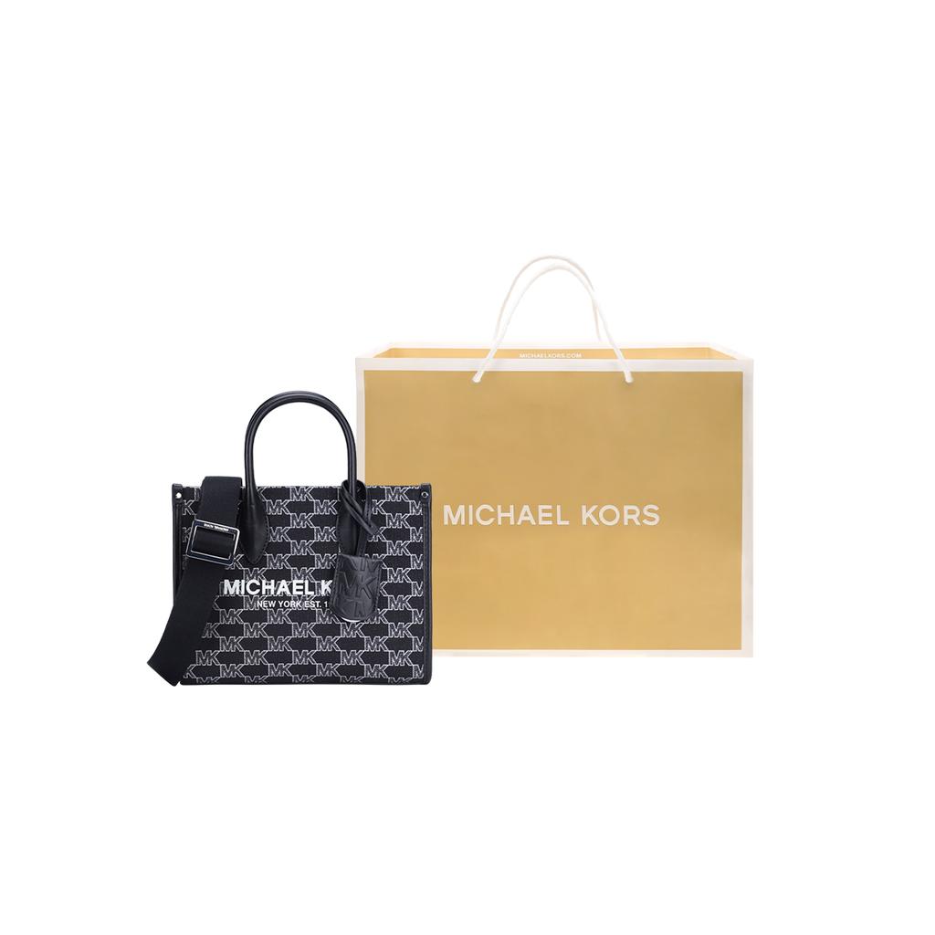 New MICHAEL KORS Mirella Artificial Leather Crossbody Bag, Handbag Trumpets Women's Black/Silver 35F2S7ZC5I-987