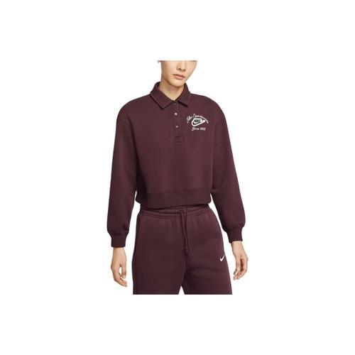 

Nike Women s Long-Sleeve Polo Sweatshirt EU S бордовий