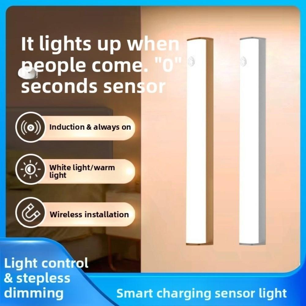 Intelligent Human Body Induction Light Strip USB Charging Automatic Sensing Magnetic Wardrobe Light Bedroom Lighting Tool