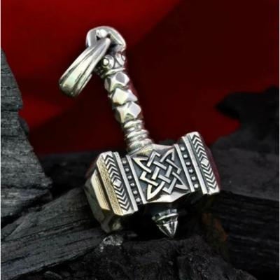 Vintage vikingos nórdicos aleación de zinc de alta calidad runa vikinga martillo de Thor Mjolnir colgante collar punk hombres vikingo amuleto joyería collar regalos para hombres