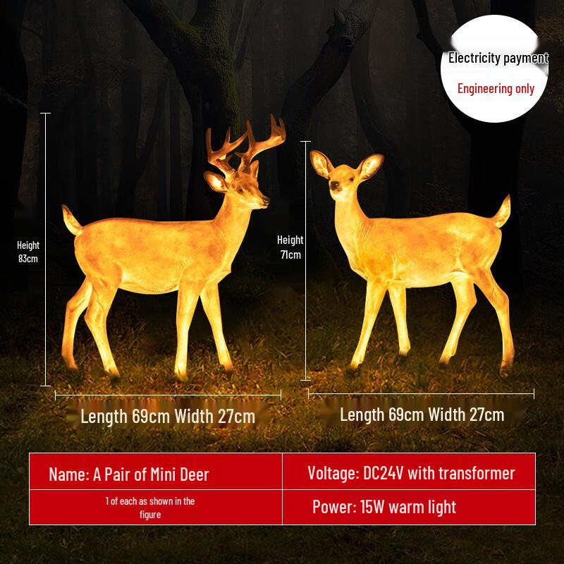 HEIXIE Luminous Sika Deer Landscape Light