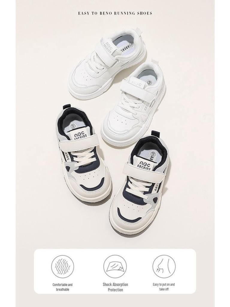 ABC Kids 6137 Unisex Casual Sneakers - Autumn 2025 White Hook-and-Loop Shoes