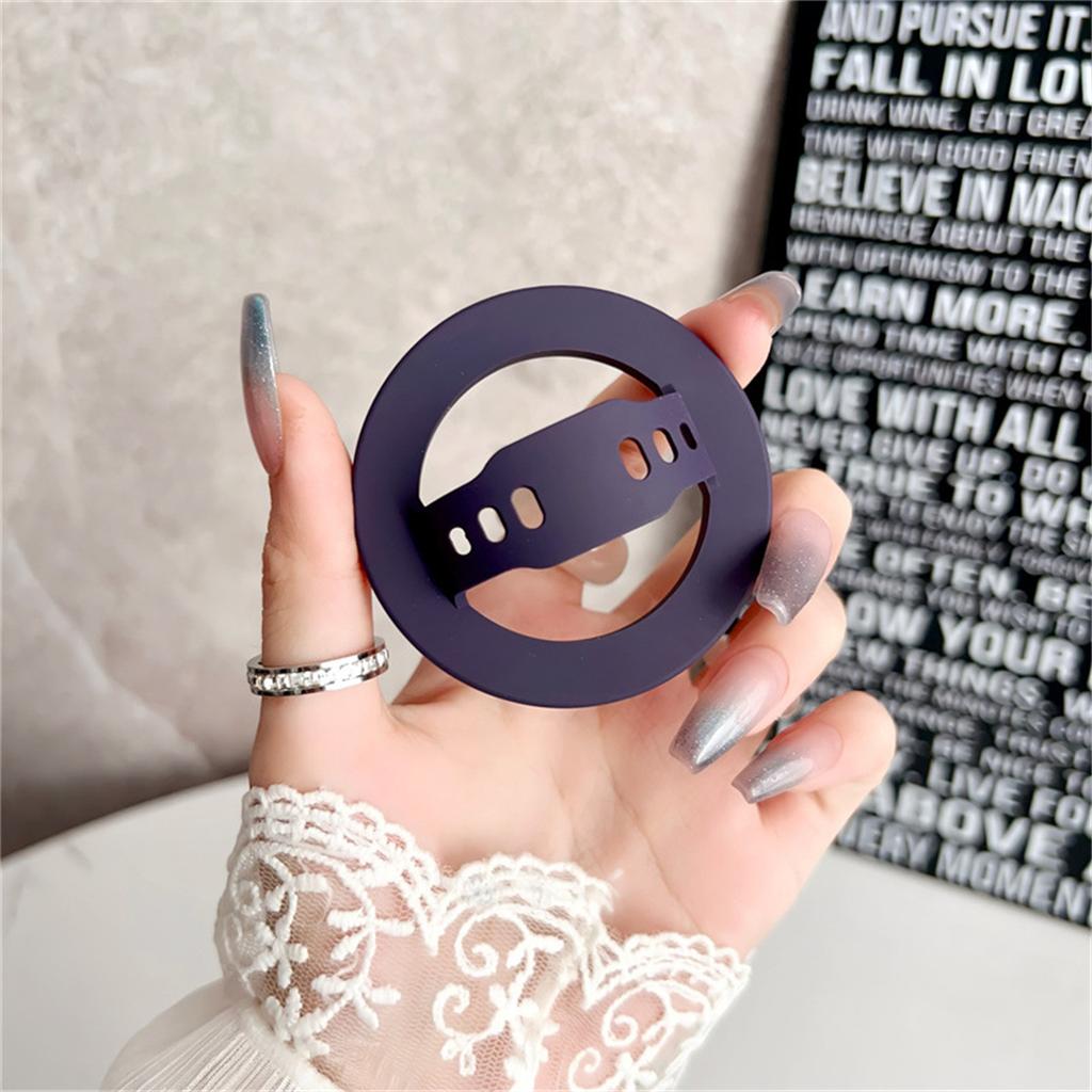 Hollow Strong Magnetic Liquid Silicone Comfortable Circular Grip Phone Holder For MagSafe Powerful Grip For Phone Ring Holder