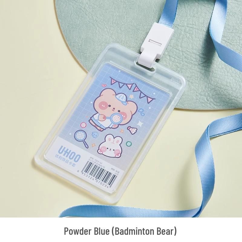 Creative Sports Bear & Rabbit ID Holder | Space Little Bear Student & Work Card Holder