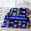 Inter Milan Customize Your Name Blanket Cozy Personalized Blanket Durable Comfort Throw For Couch Livingroom Chair Bedding Ideal for All Seasons