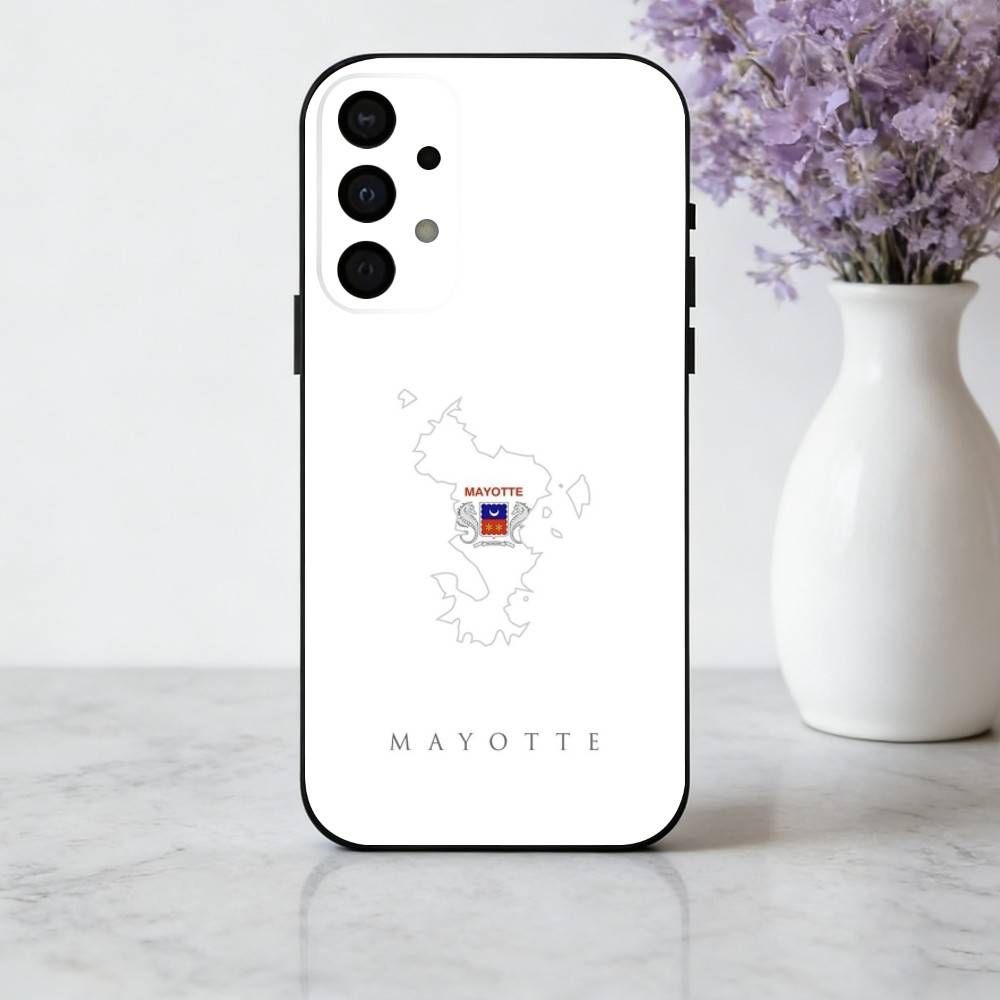

N-Nation F-Fllag Mayotte Phone Case For Samsung Galaxy A73,A72,A71,A70,A53,A52,A51,Soft Silicone Black Cover Samsung a73 5g