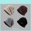 Knit Hat For Women Men With Letter Embroidery Warm Cozy Fall Winter Fashion