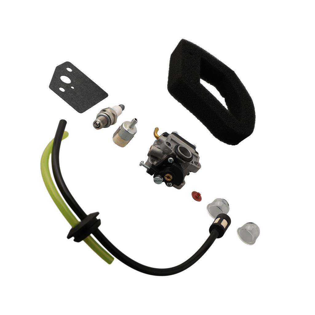 Carburetor Kit for BHX2500 Series Trimmers EBH252U EBH253U ER2650LX Featuring Gasket Air Filter and Fuel Filter Components