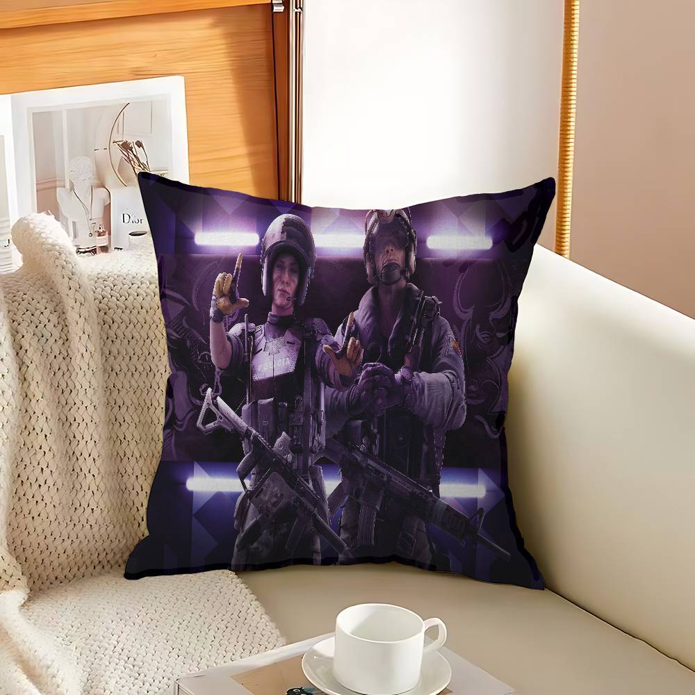 Game R-Rainbow Six Tom C-Clancy Pillowcase Toon Gift Cushion Cover Bedroom Home Sofa Chair Seat Decor Pillow Case