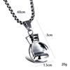 European & American Street Hip Hop Stainless Steel Boxing Glove Couple Necklace - Personalized Titanium Steel Jewelry