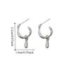 Elegant Water Drop Small Hoop Earrings Irregular Gold Silver Color Asymmetric Earrings Simple Metal