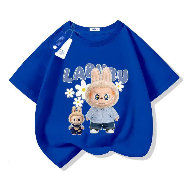 Girl Boy Short Sleeve Tee LABUBU Anime 3D Print Cartoon Anime Kids T-Shirt Summer T-Shirt Tops