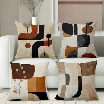 Modern Geometric Patterned Decorative Pillow Covers Polyester Pillowcase,sofa Decorative Cushion Cov Headboard Pillow
