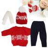 Baby Girl Doll Clothes Christmas Sweater Pants Hats Doll Accessories for 18inch DollQ18-782