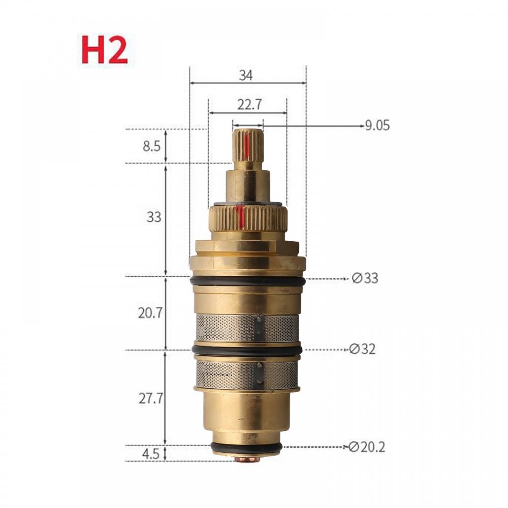 Thermostatic Cartridge Temperature Control Valve Shower Bar Mixing Universal