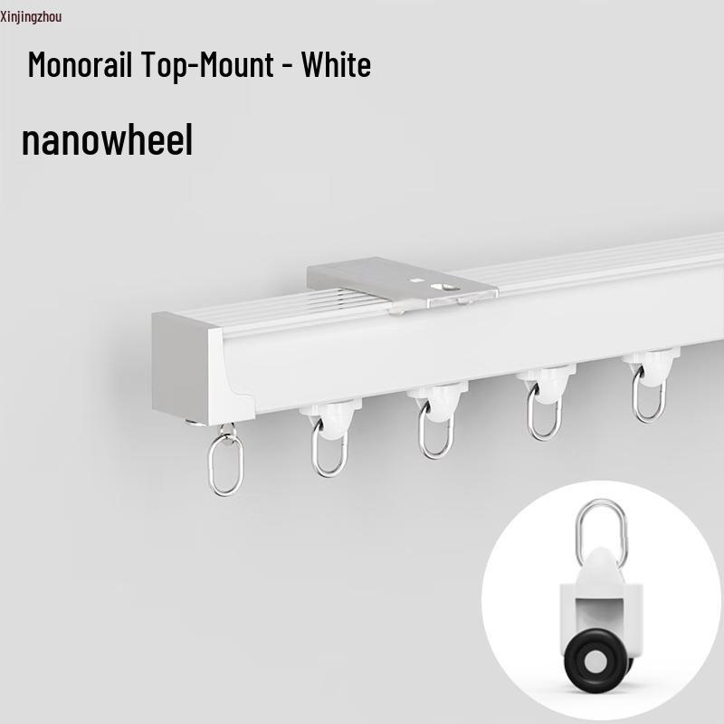 Xinjingzhou Fashion White Aluminum Single Curtain Track