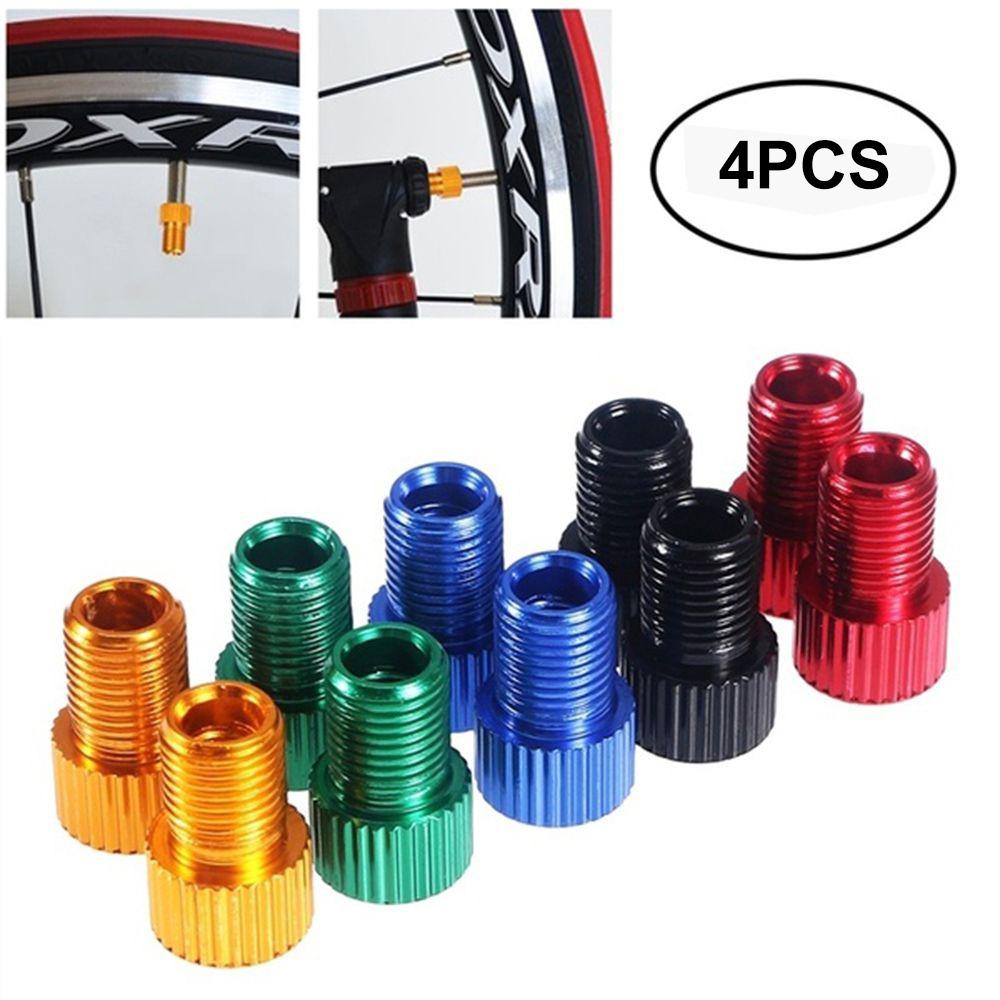 

4 шт. пылезащитный велосипедный клапан из алюминиевого сплава, пылезащитный чехол, воздушная насадка, трубка, инструменты, адаптер клапана
