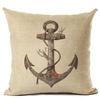 Nordic Stil Baumwolle Leinen Kissenbezug Anker Muster Marine Schiff Werfen Kissen Fall Dekorative Kissenbezug Cojines Almofadas